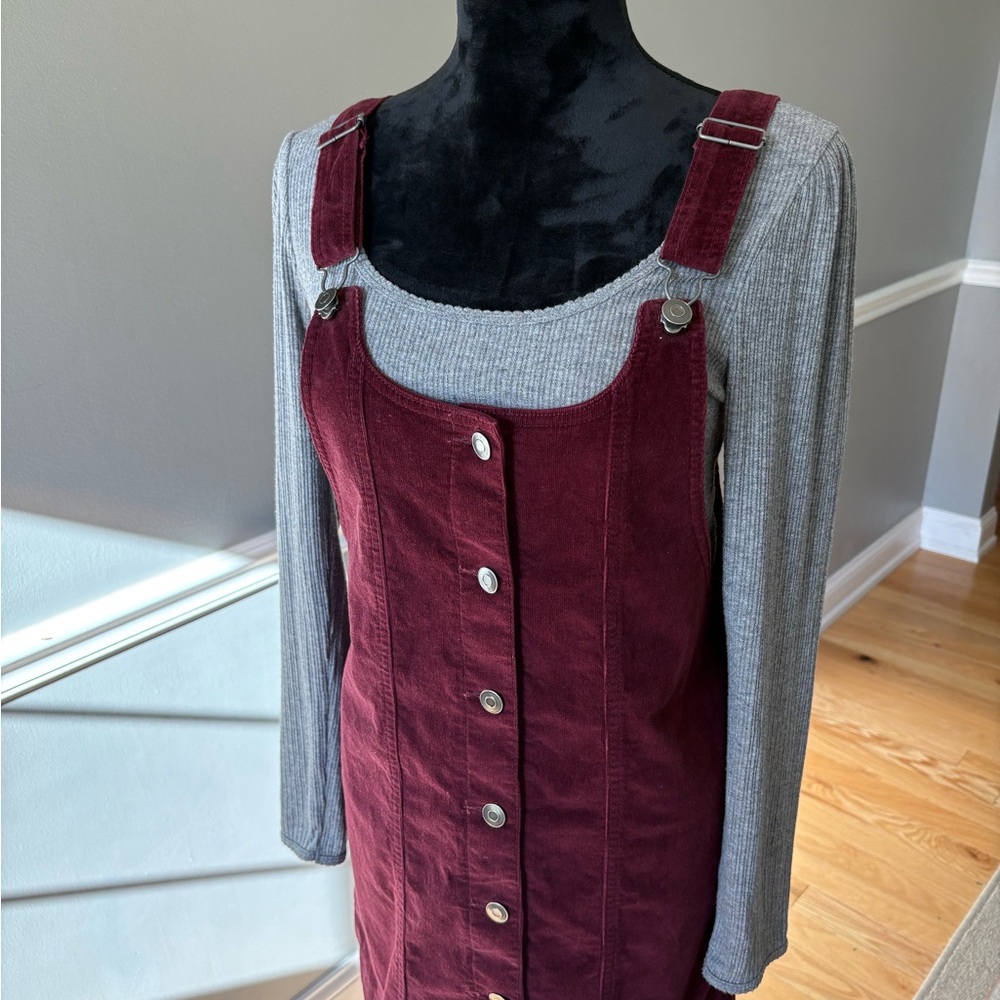 Celebrity Pink Maroon Corduroy Dress